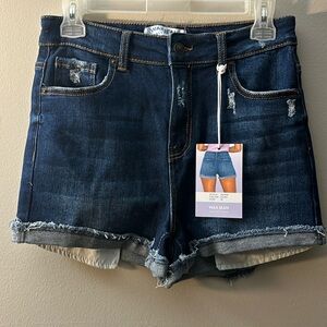 Dark denim shorts